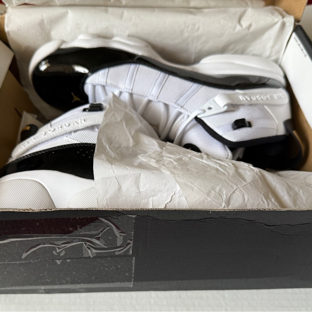 Jordan 6 Rings Defining Moments Shoes White Black Gold Men's Sz 11.5 CW6993-100